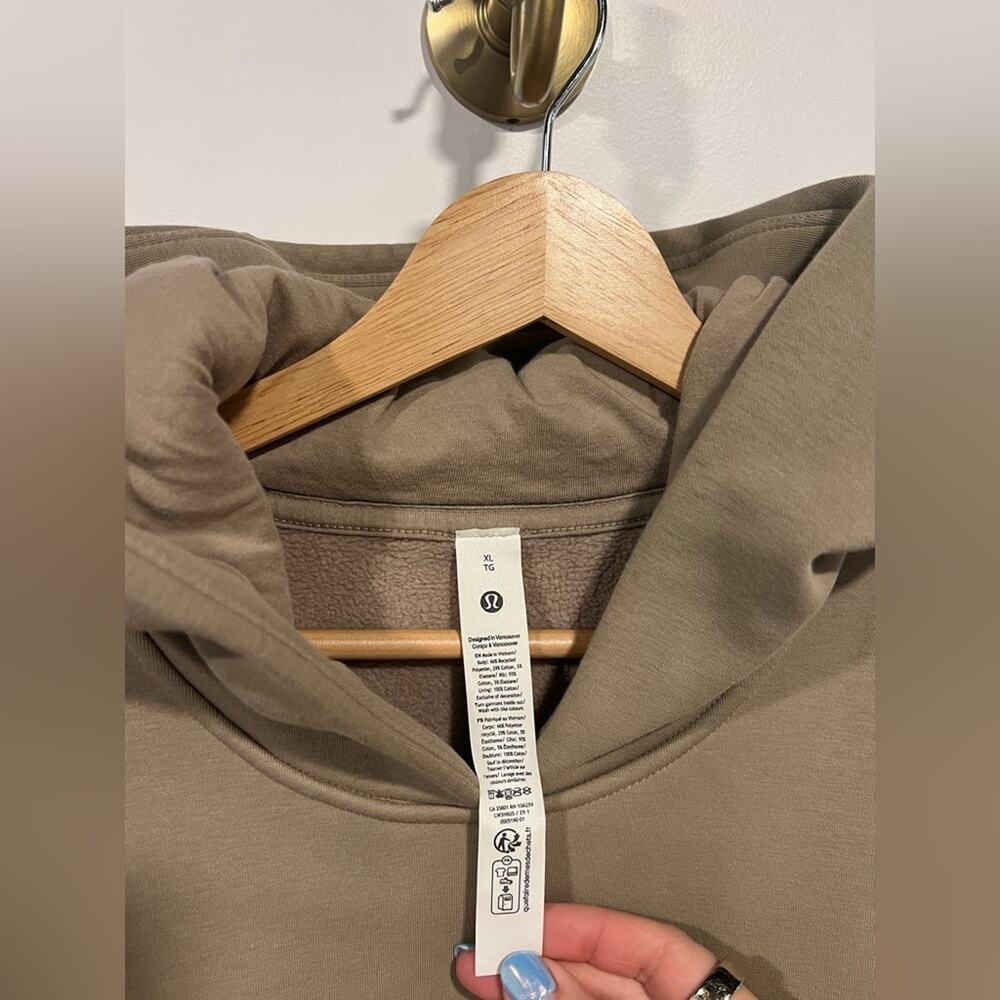 Lululemon Heavyweight Oversized Hoodie Taupe Brown Tan - Picture 5 of 6